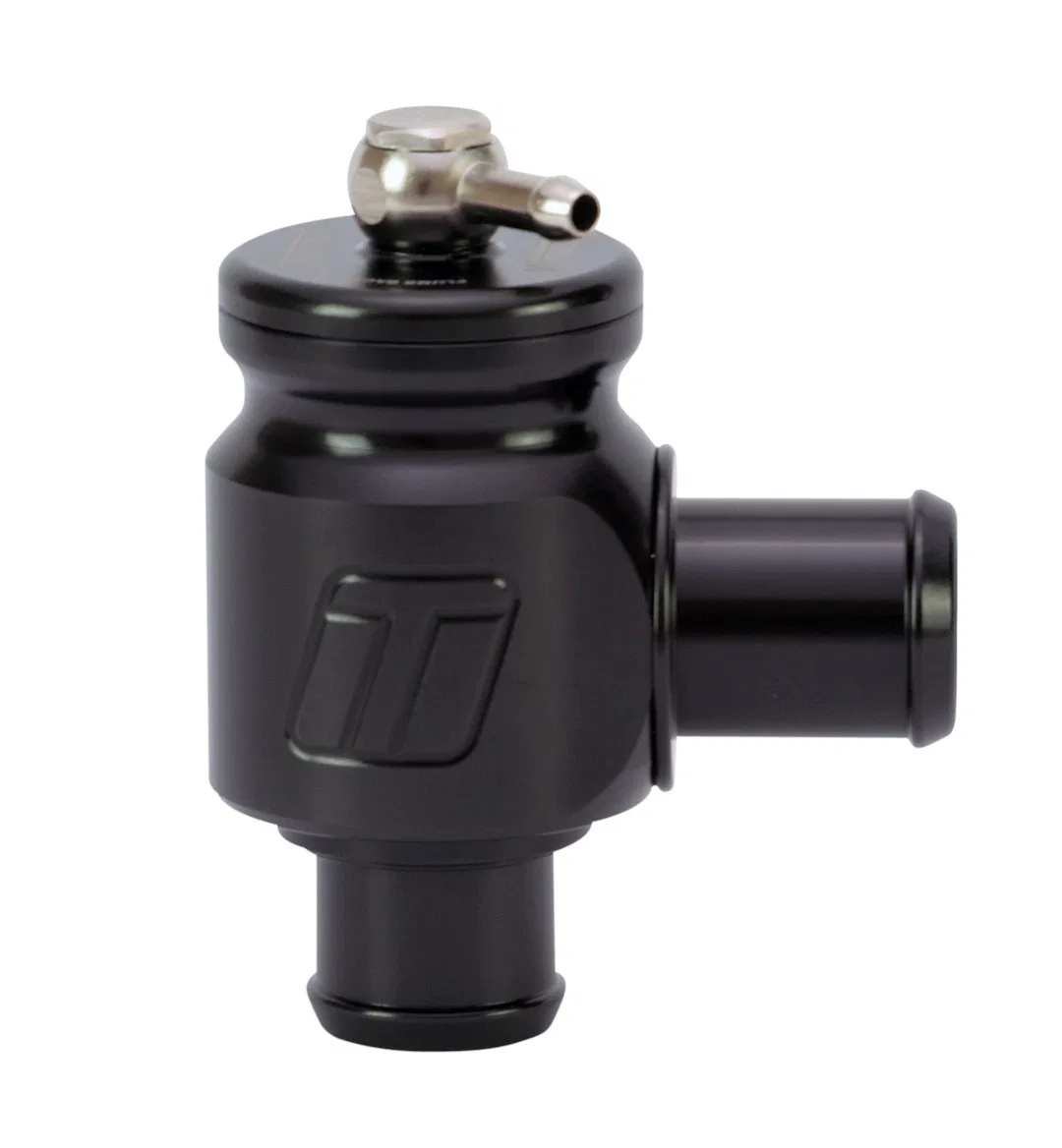 TS-0203-1222 – TURBOSMART Turbocharger Blow Off Valve, Recirculating 25 MM Black Aluminum WIth Green Spring